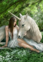 Fantasy Greeting Card Unicorn - Pure Heart