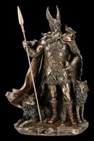Odin Figur mit Wölfen