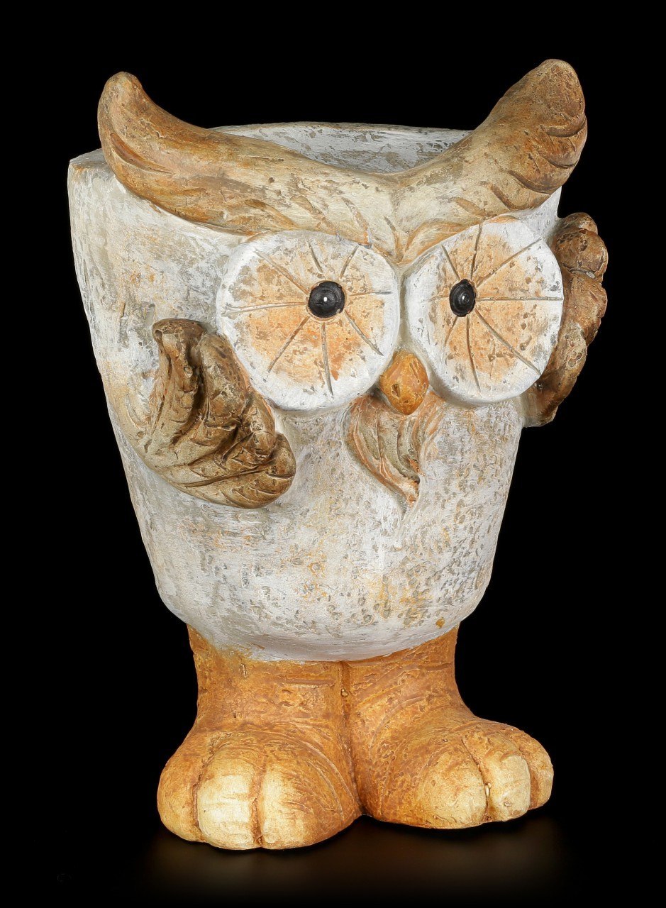 Garden Figurine - Owl as Plant Pot