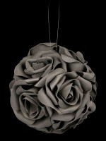 Schwarze Rosenblüten-Kugel