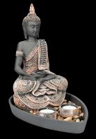 Buddha Figurine - Set with 2 Tealight Holders