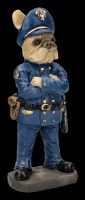 Hundefigur - Bulldogge als Polizist