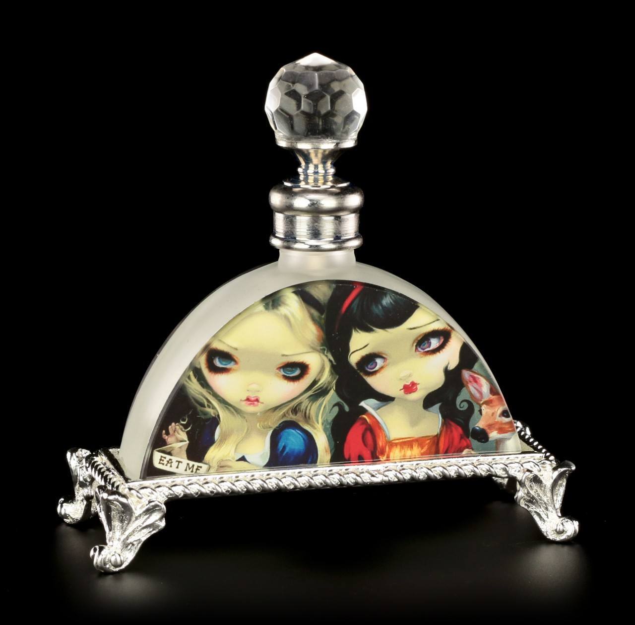 Glass Perfume Bottle Fairy - Alice & Snow White