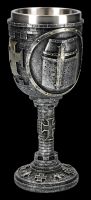 Ritter Kelch mit Helm-Motiv - silberfarben