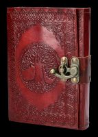 Leather Journal - Tree of Life with Lock