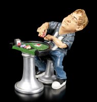 Funny Sports Figur - Pokerspieler setzt Chips