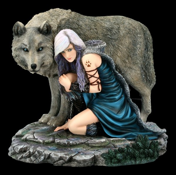 Sammlerfigur Fantasy Gothic limitiert Protector by Anne Stokes Wolf Figur 