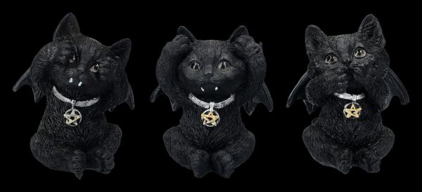 Vampire Cat Figurines - No Evil
