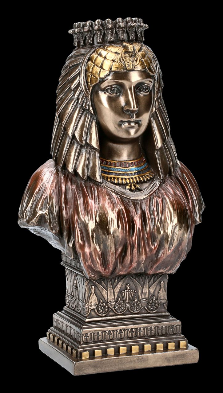 Ägyptische Büste - Kleopatra bronziert