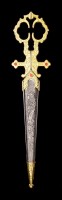 Medieval Scissor with Sheath - gold colored