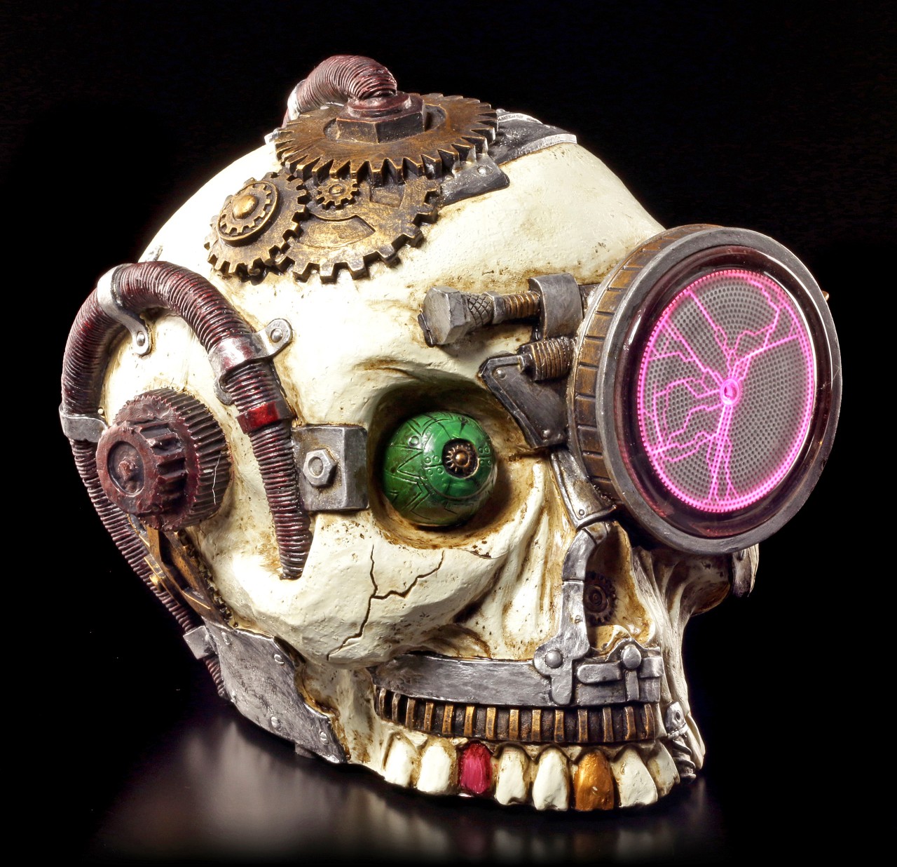 Totenkopf Steampunk mit Plasma Auge