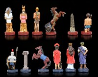 Pewter Chessmen Set - Egyptians against Romans