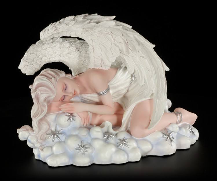 Angel Figurine - Astara sleeping on Starcloud