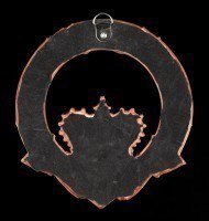 Wall Plaque - Celtic Claddagh Ring - Rust colored