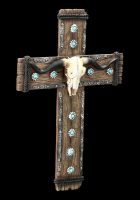 Western Kruzifix mit Bullenschädel