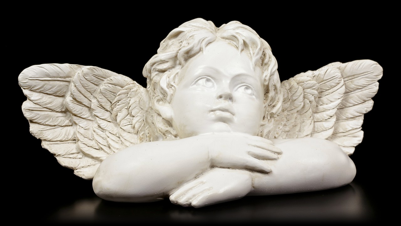 Angel Figurine - Cherub Head on Hands