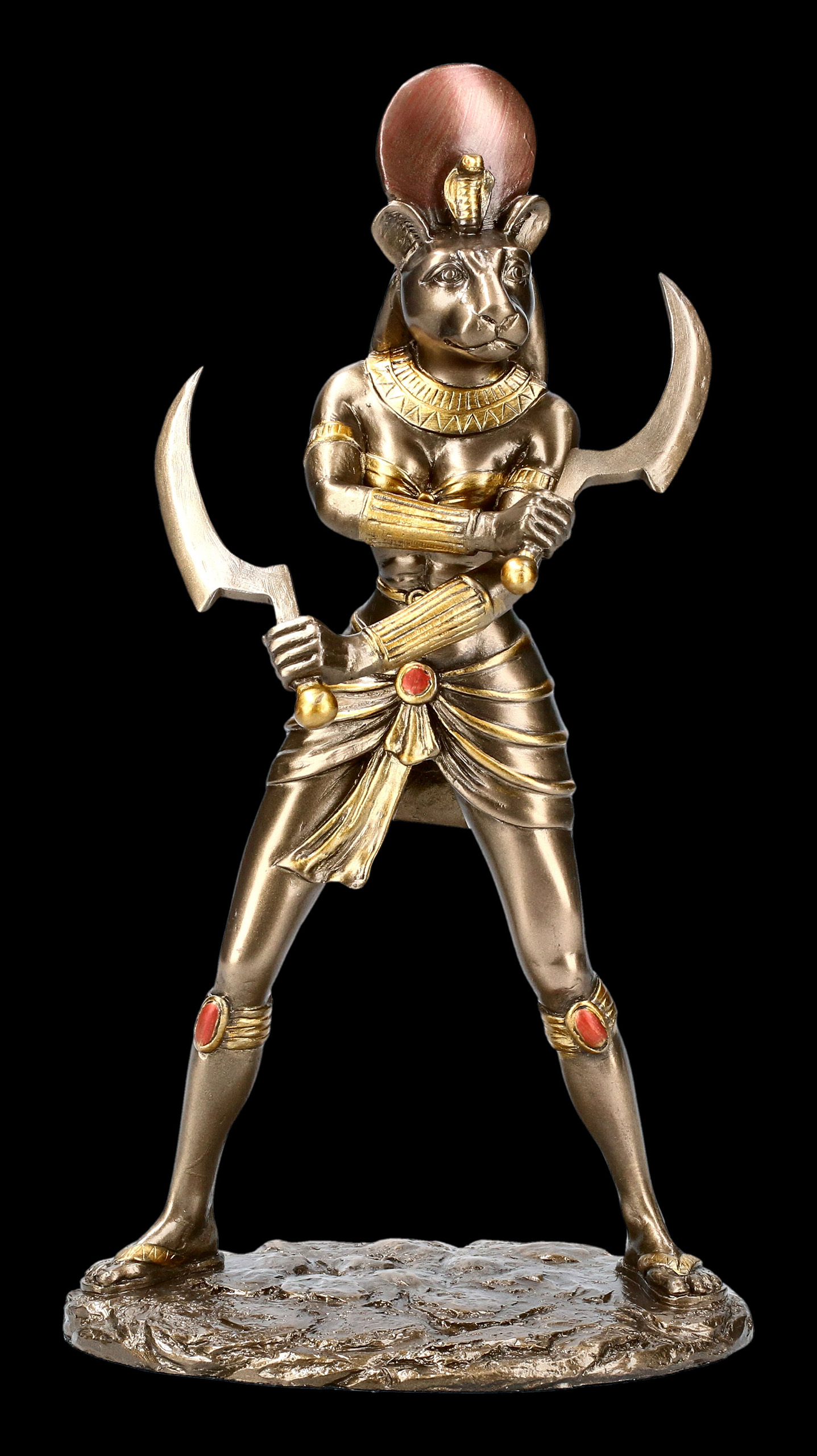 Horus schwarz-gold Ägyptische Krieger Figur Ägypten Deko Statue Gott