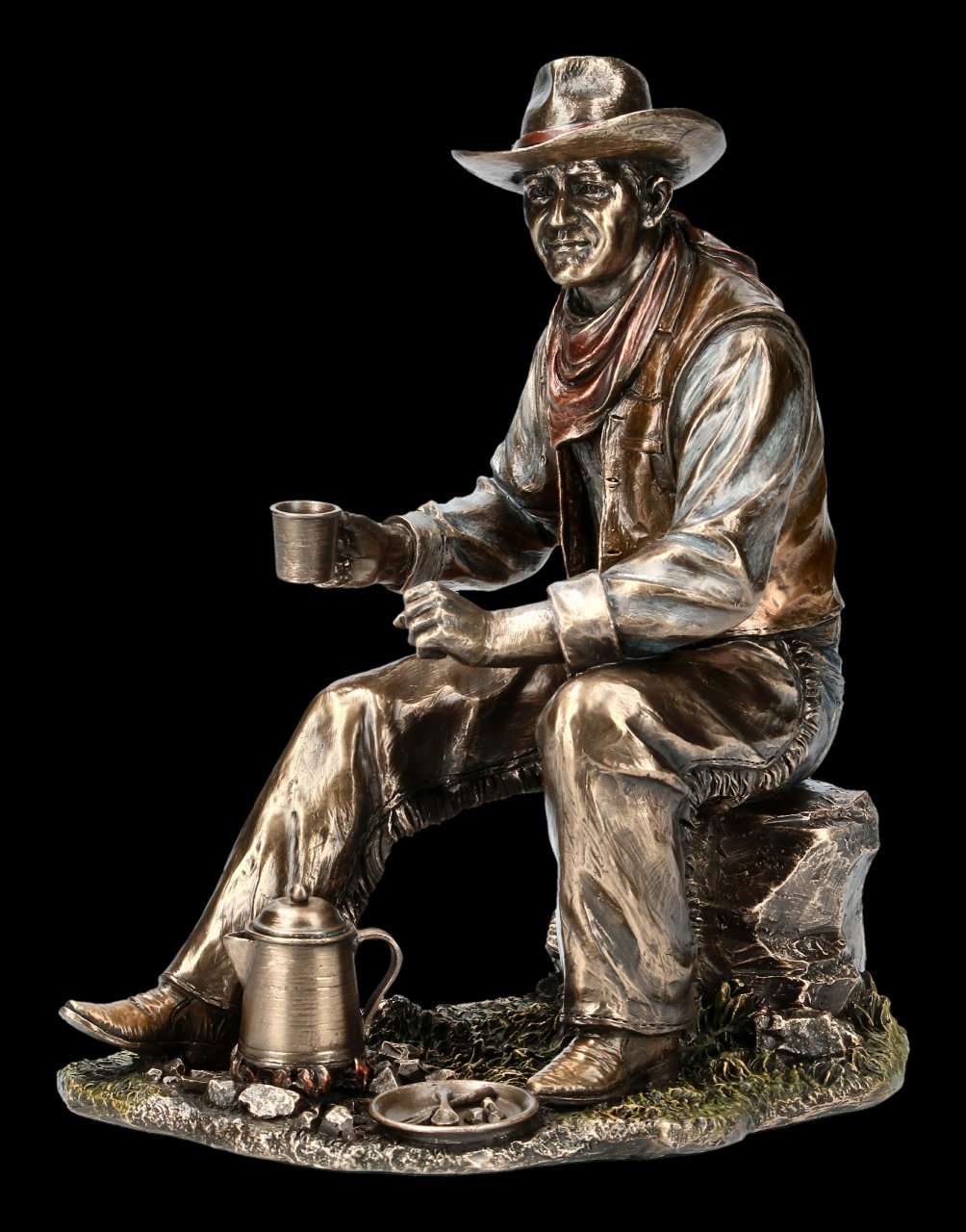 Cowboy Figurine - Coffee Break on Bonfire