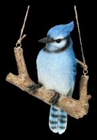 Bird Figurine - Blue Jay on Branch