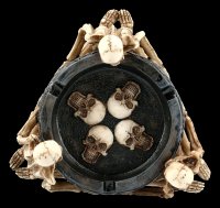 Aschenbecher mit Skeletten