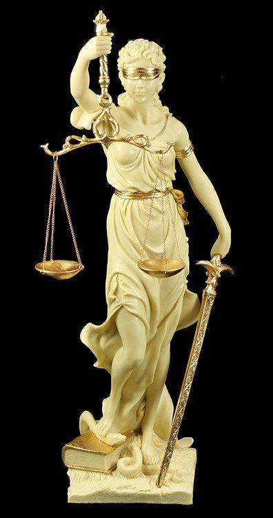 Lady Justice Statue - gold