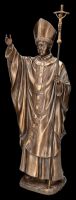 Heiligenfigur - Papst Franziskus bronziert