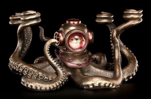 Candle Holder - Steampunk Octopus