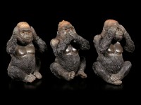 Gorilla Figurines Set of 3 - No Evil