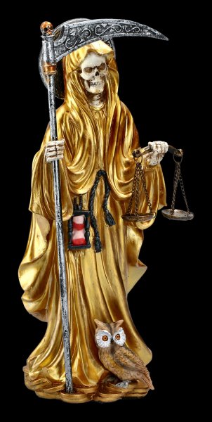 Santa Muerte Figurine - Gold colored