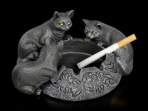 Ashtray - Three black Cats