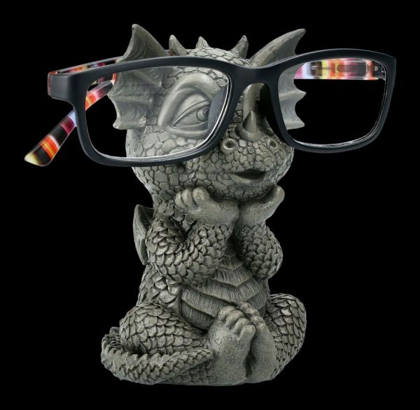 Drachenfigur Brillenhalter - Nachdenklich