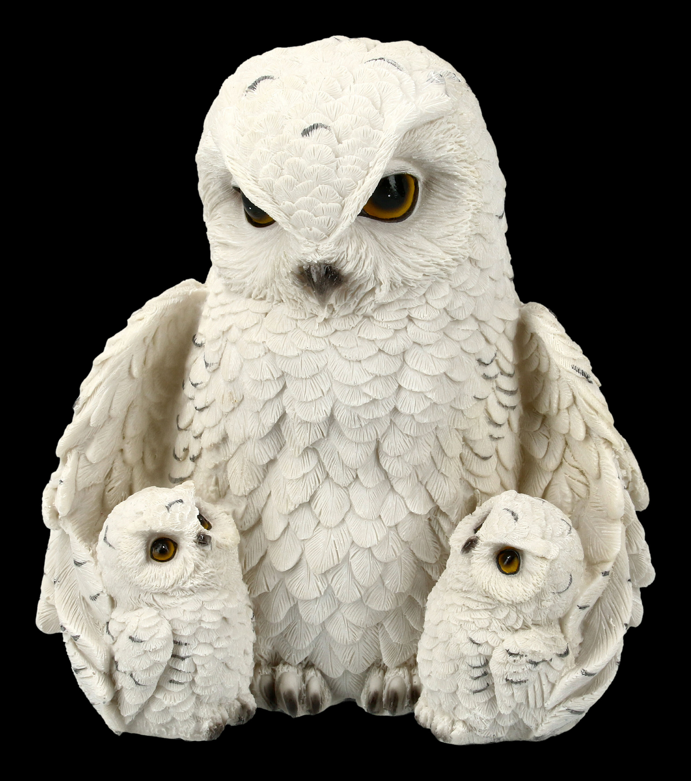 Feathered Family Owl Statue 