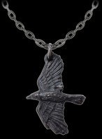 Alchemy Halskette mit Rabe - Black Raven