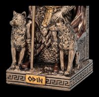 Odin Figurine Small on Throne with Wolves