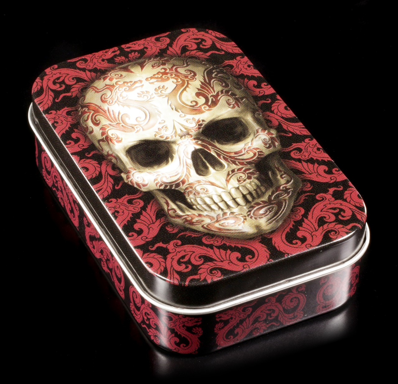 Metal Box - Oriental Skull by Anne Stokes