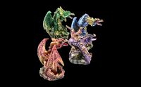 Colorful Dragon Figurine Set of 12 - Elements