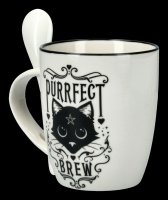 Mug with Spoon - Cat Purrfect Brew