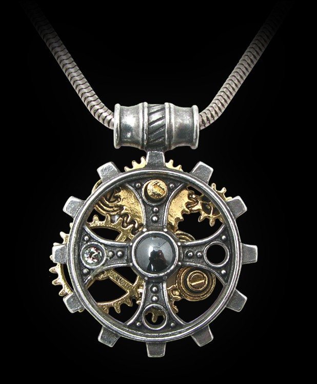 Alchemy Steampunk Pendant - Foundryman's Ring Cross