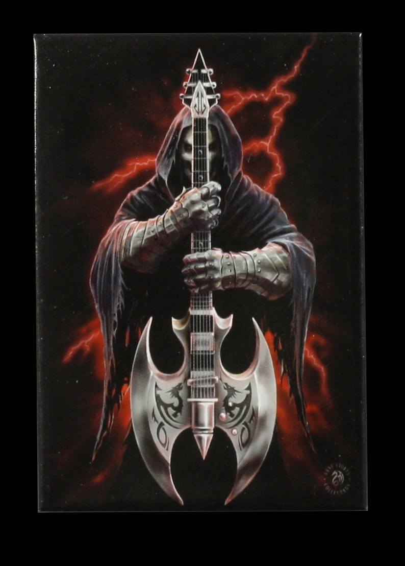 Rock God Fantasy Magnet by Anne Stokes
