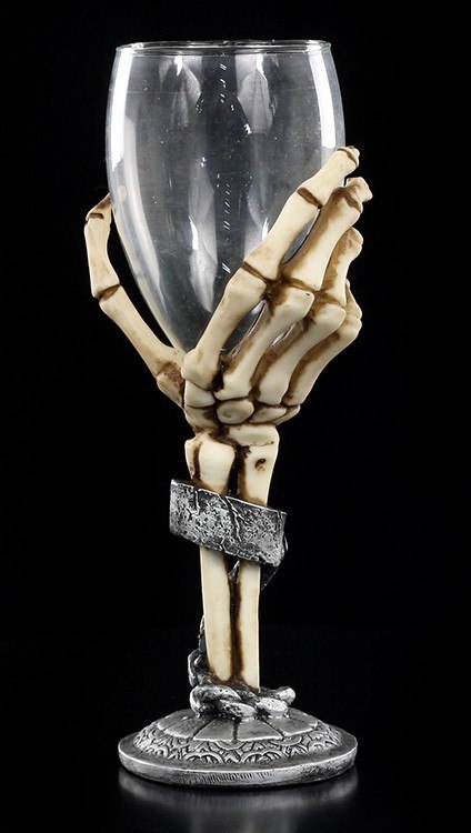 Skeleton Hand Glass