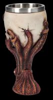 Kelch - Totenschädel mit Krake