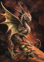 Drachen Grußkarte - Age Of Dragons - Desert Dragon