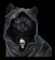 Cat Figurine with Grim Reaper Cowl