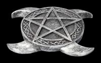 Räucherhalter - Dreifach Mond Pentagramm silber