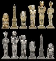 Schachfiguren Ägypten - Metall groß
