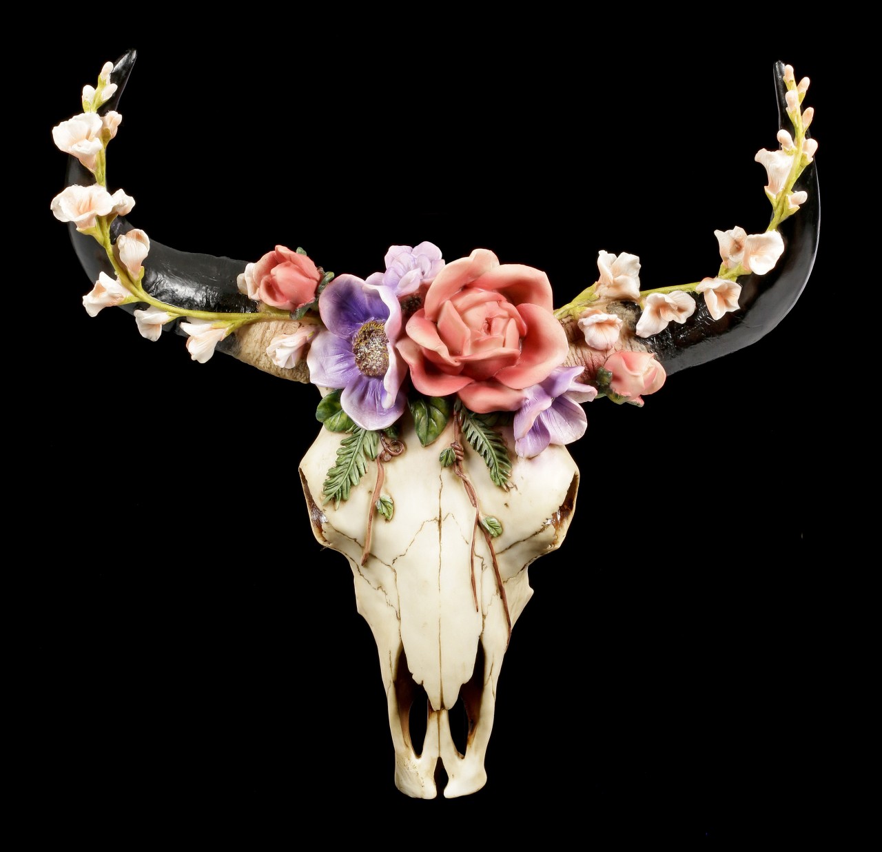 Skull Wall Plaque - Floral Wilderness