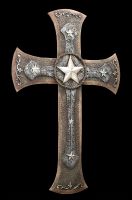 Western Crucifix Plaque with Sheriff Star