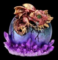Dragon Figurine red Hatches - Crimson Hatchling Glow with LED