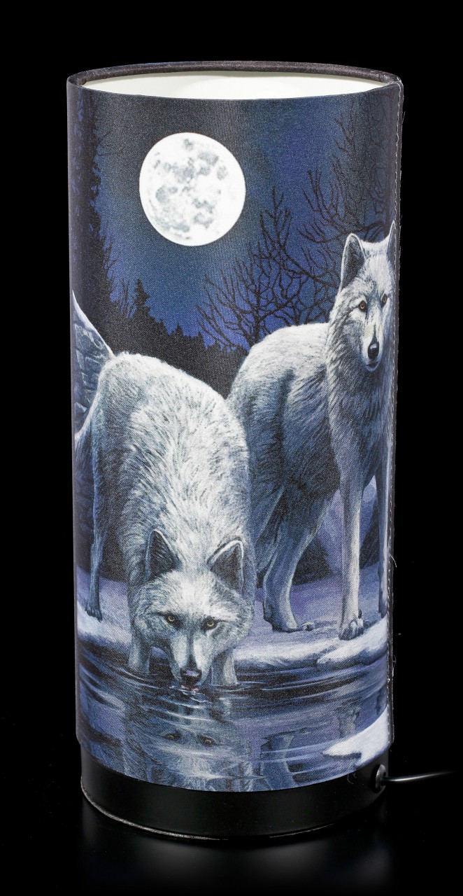 Table Lamp with Wolves - Warriors of Winter