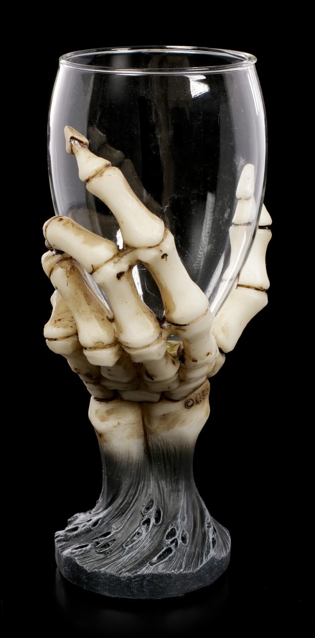 Wine Glass Skeleton Hand - The Last Toast